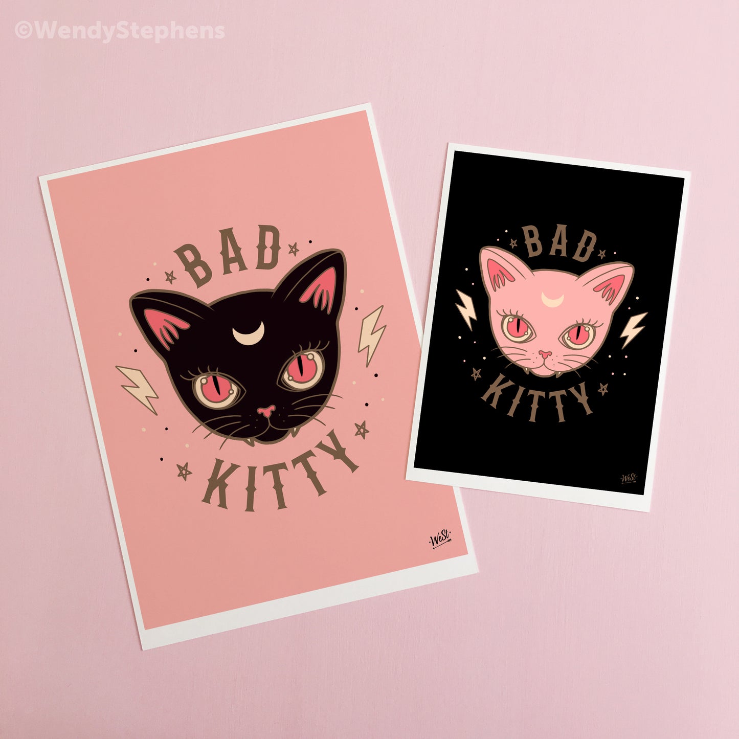 Bad Kitty Art Print