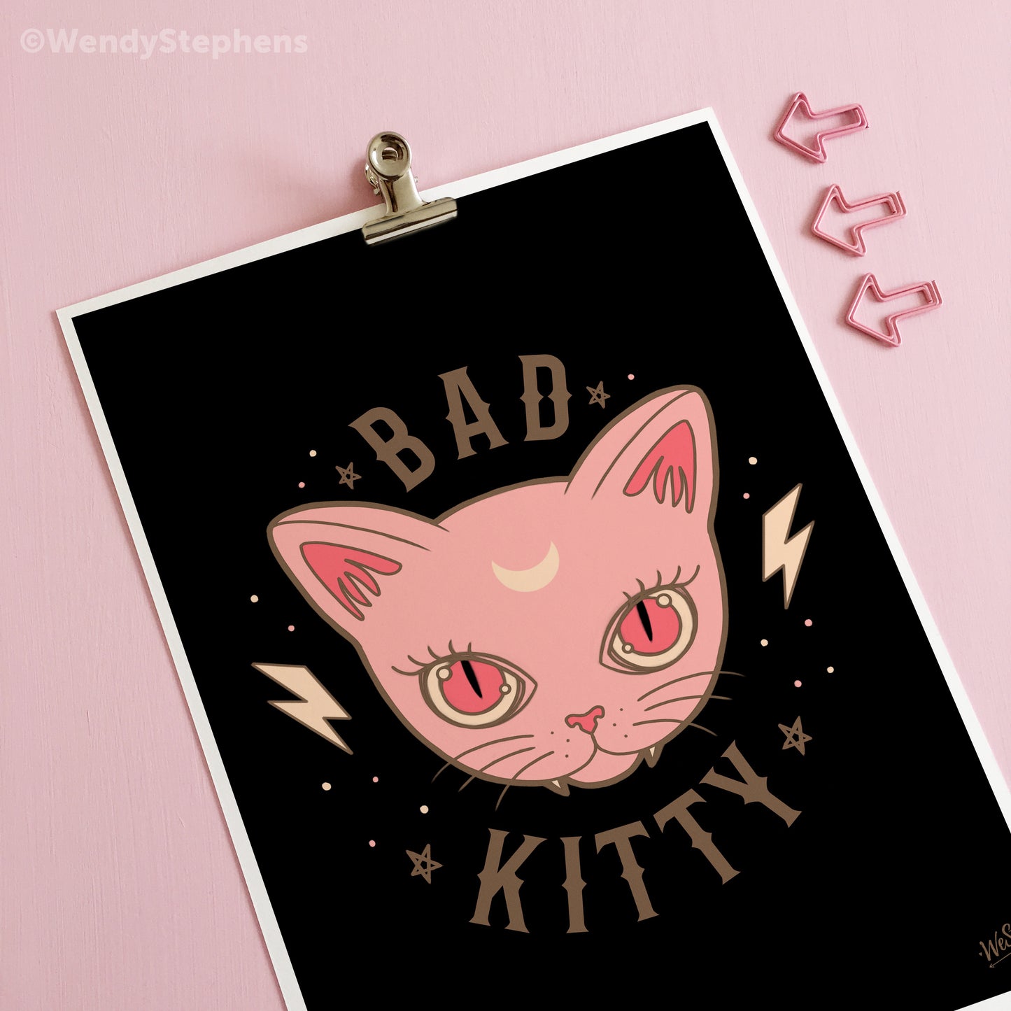 Bad Kitty Art Print