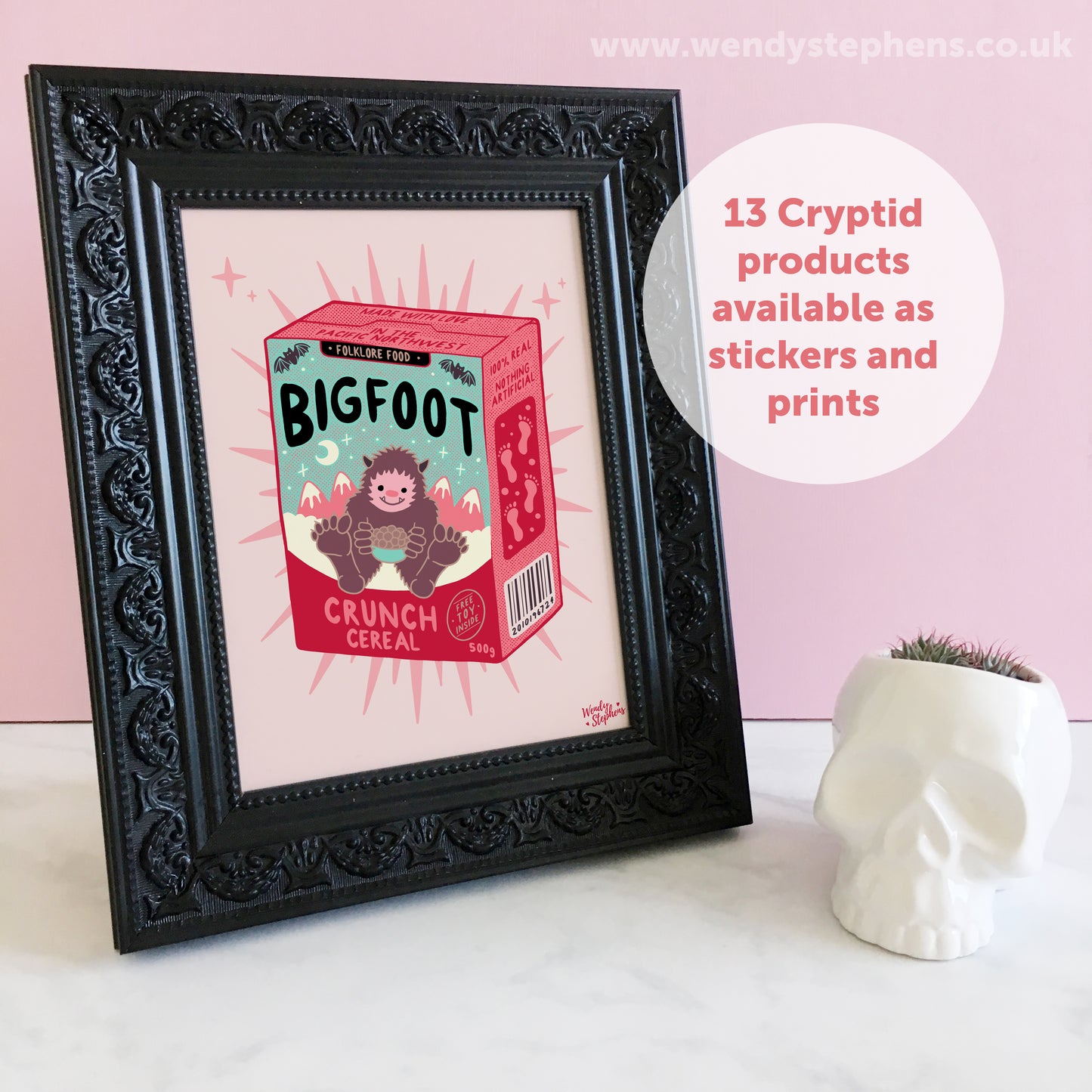 Bigfoot Cereal Cryptid Art Print