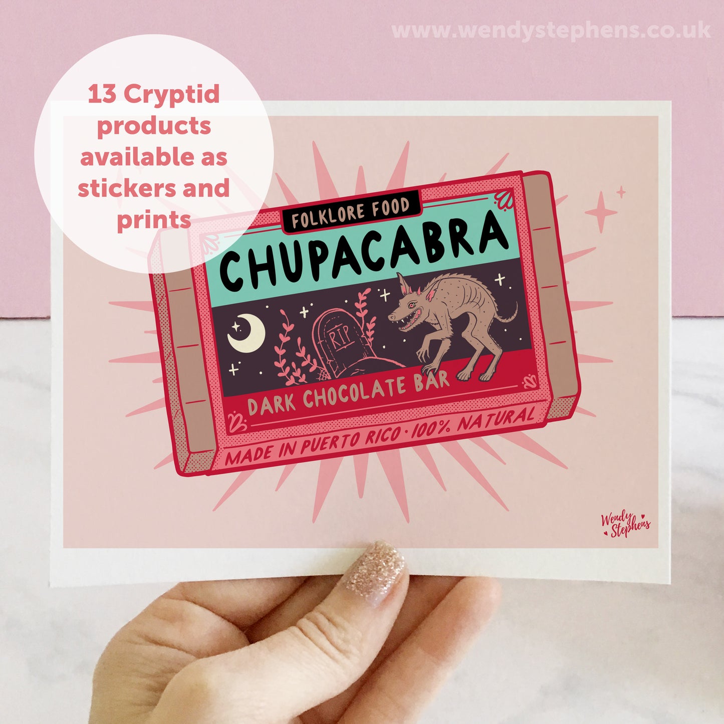 Chupacabra Chocolate Cryptid Art Print
