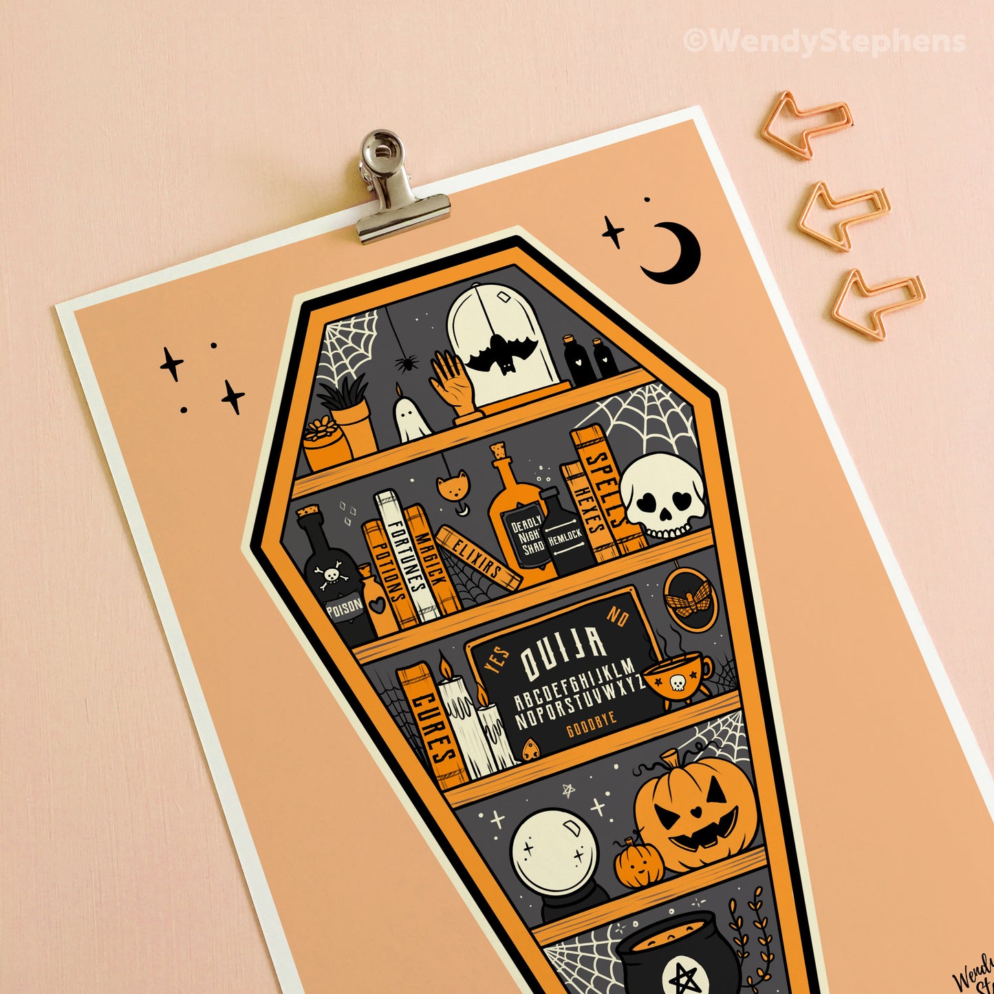 Coffin Shelf Art Print