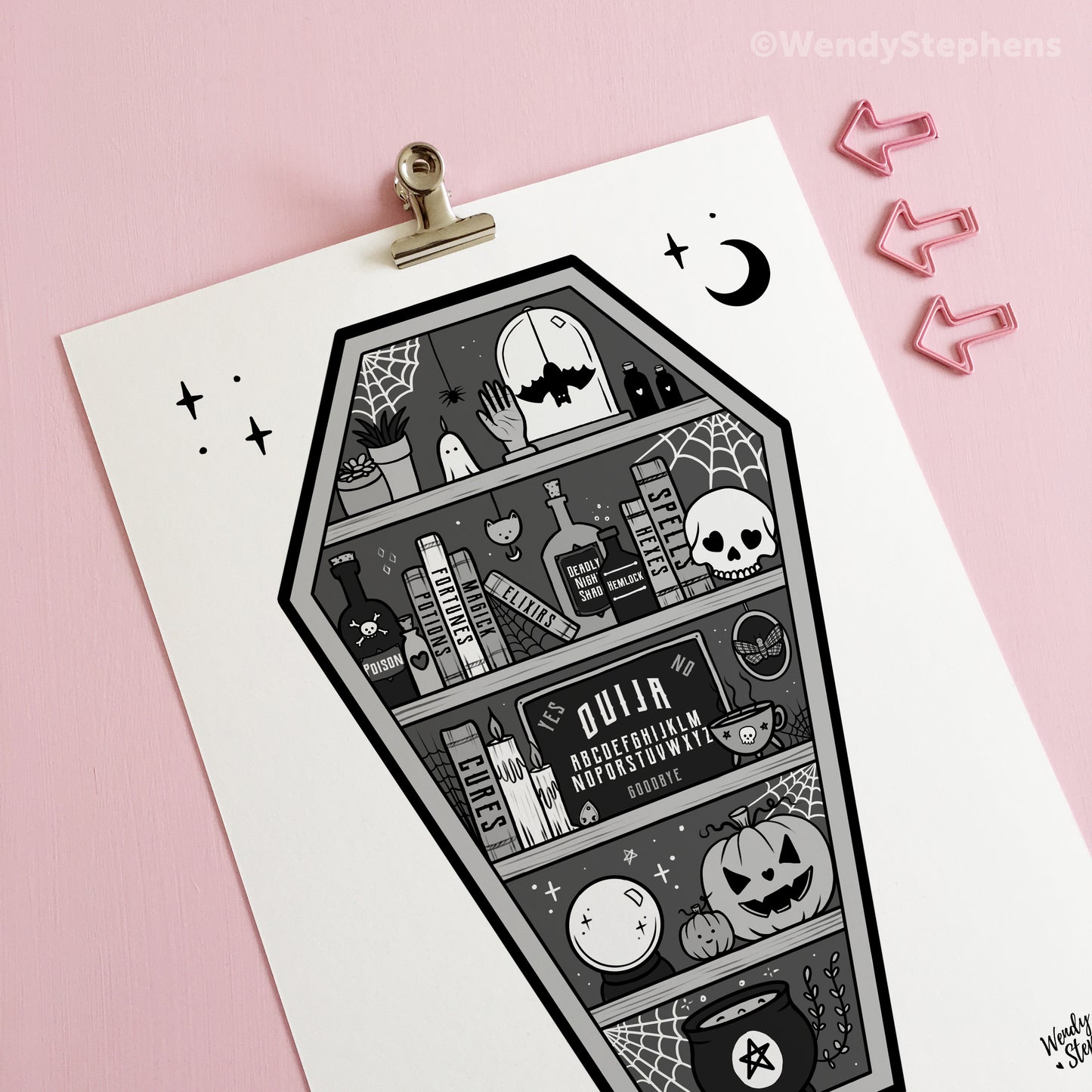 Coffin Shelf Art Print