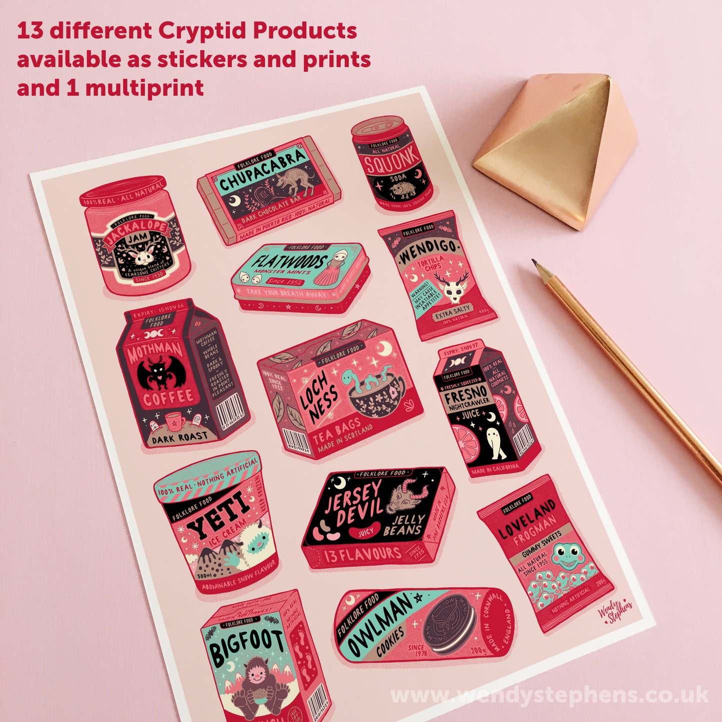 Chupacabra Chocolate Cryptid Art Print