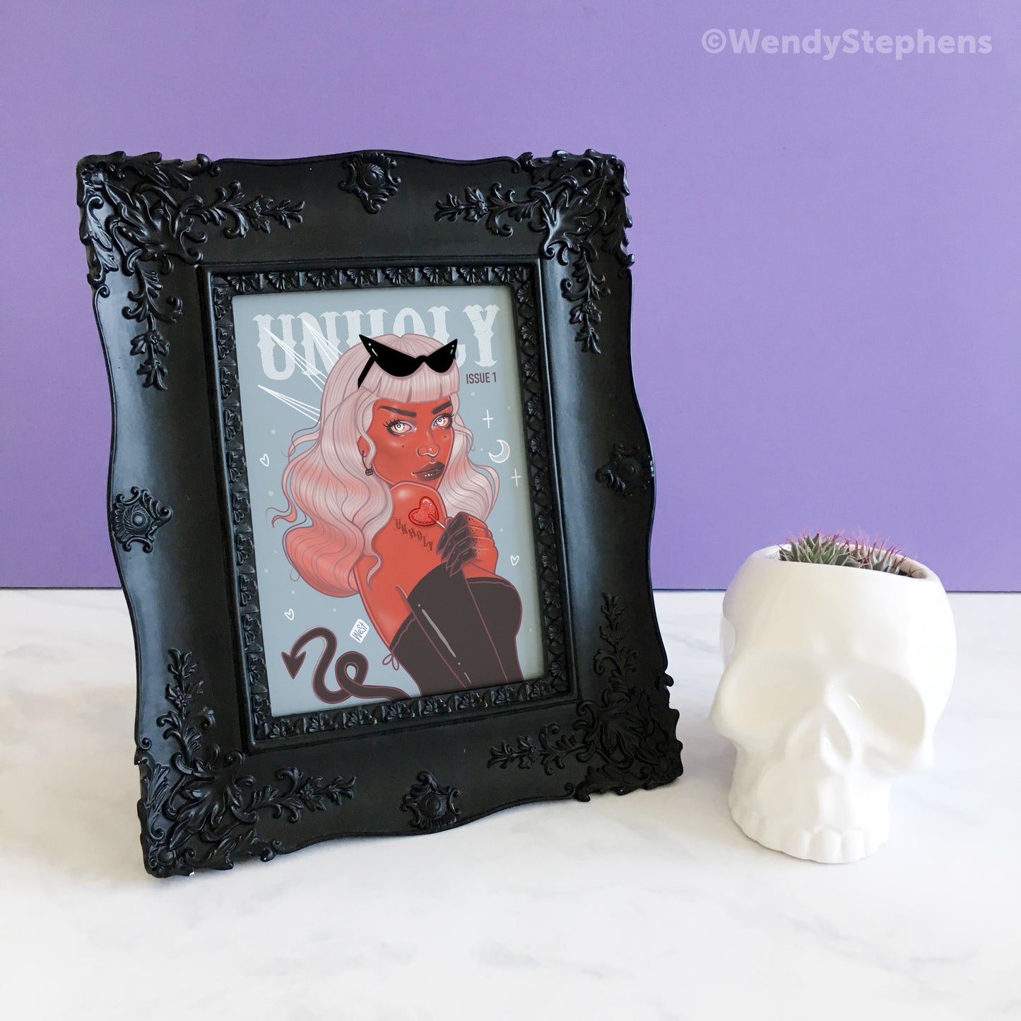 Unholy Demon Girl Art Print