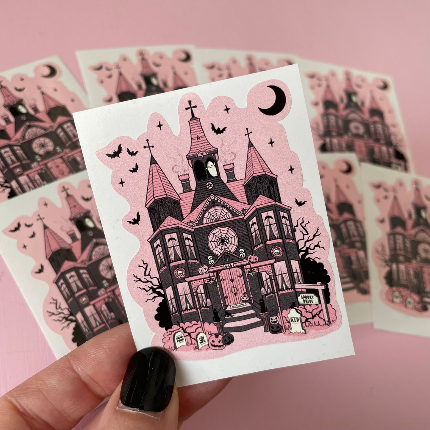Haunted House Spooky Vinyl Sticker