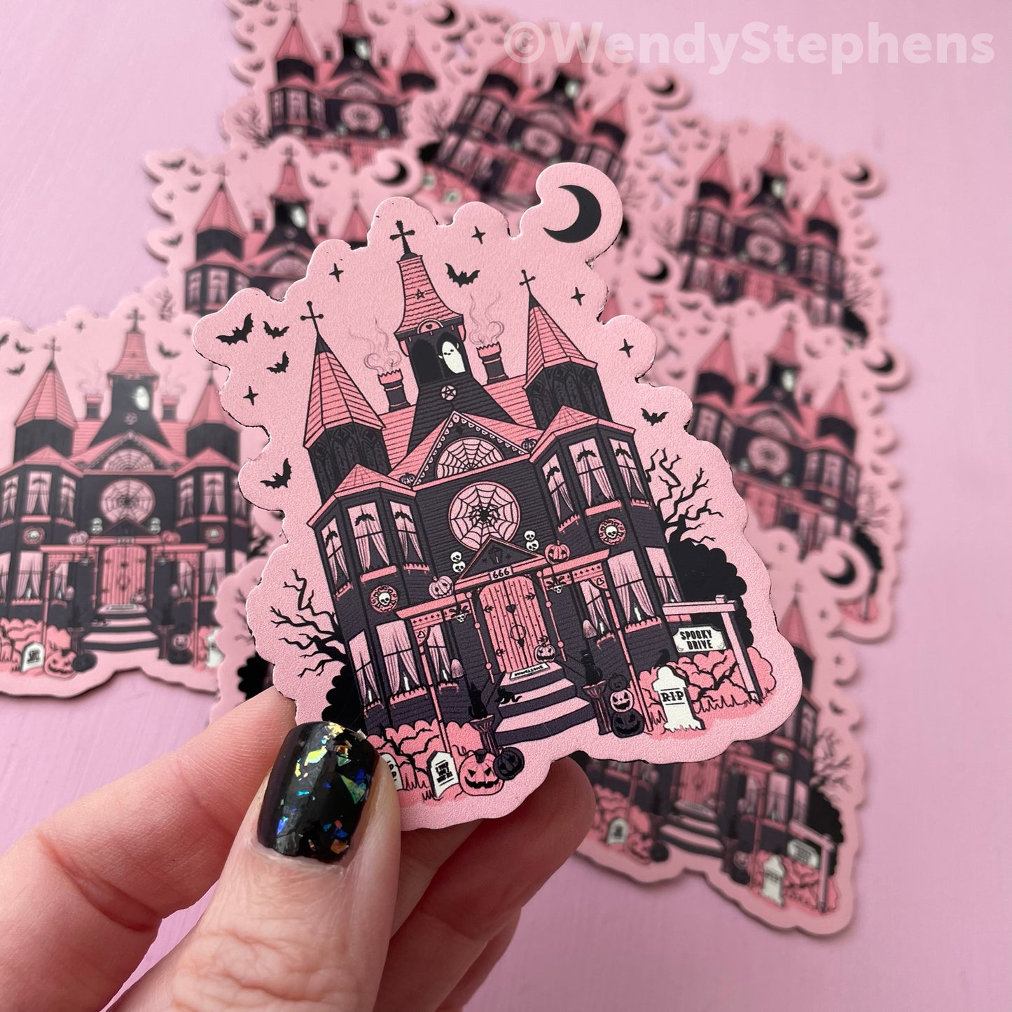 Haunted House Fridge Magnet