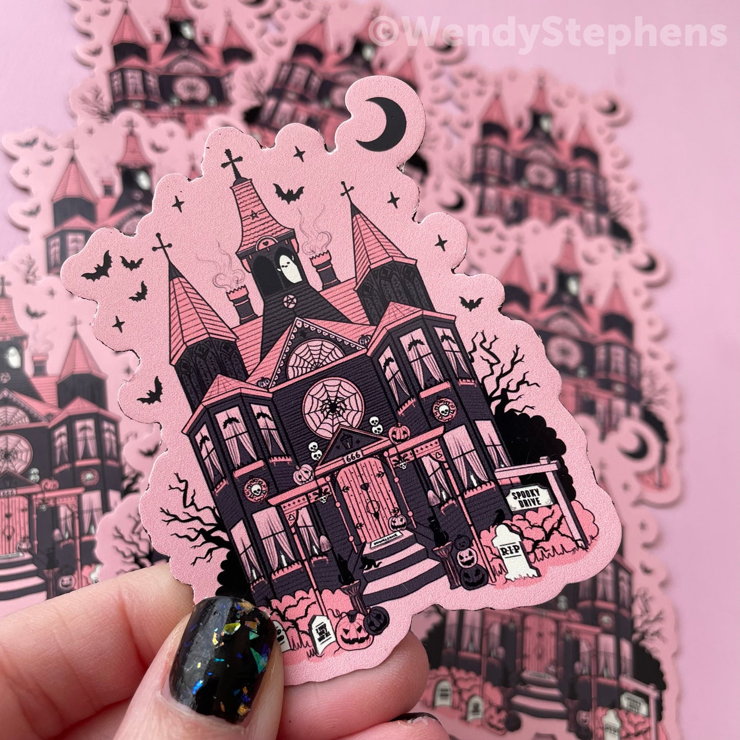 Haunted House Fridge Magnet