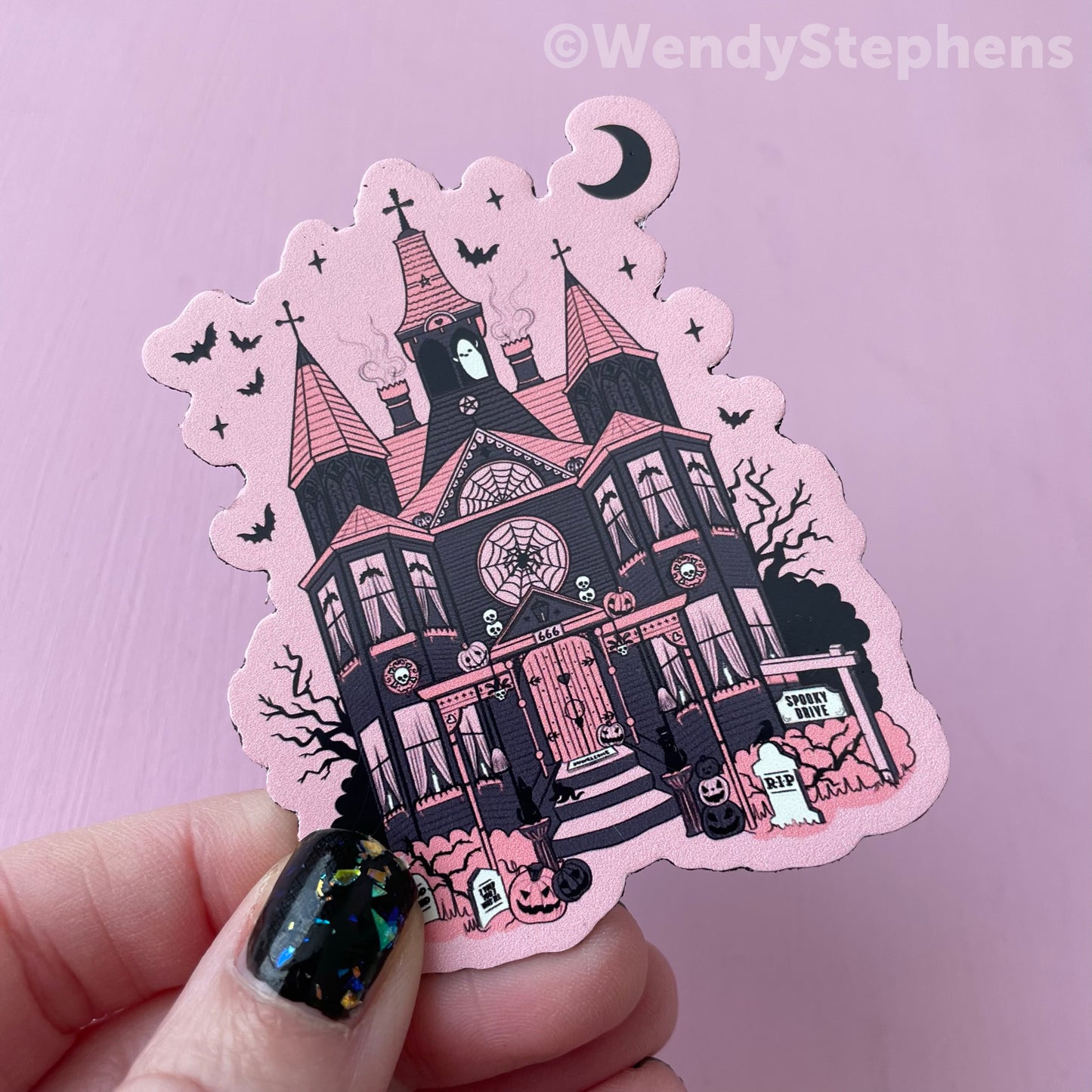 Haunted House Fridge Magnet