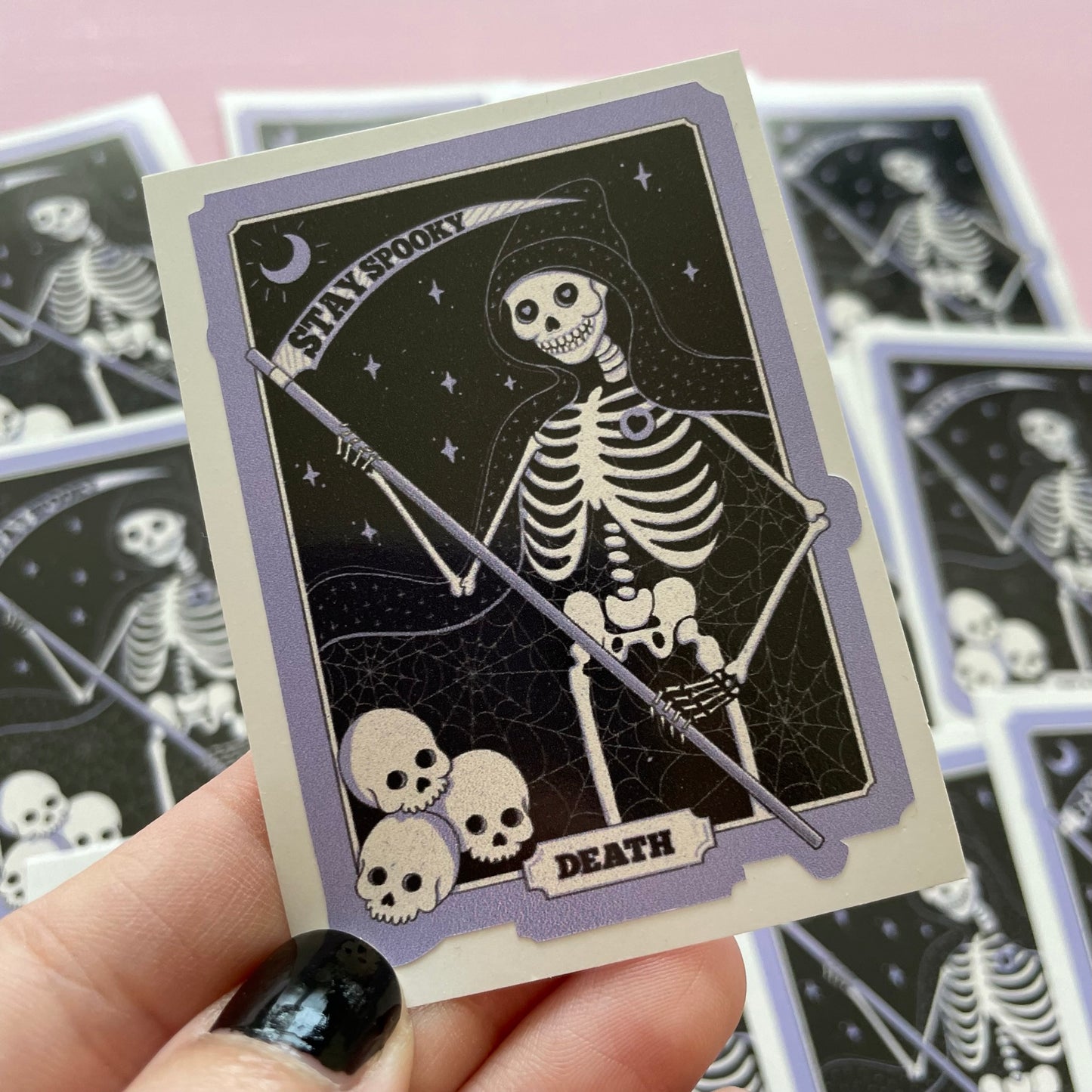 Death Tarot Card Spooky Gothic Vinyl Sticker