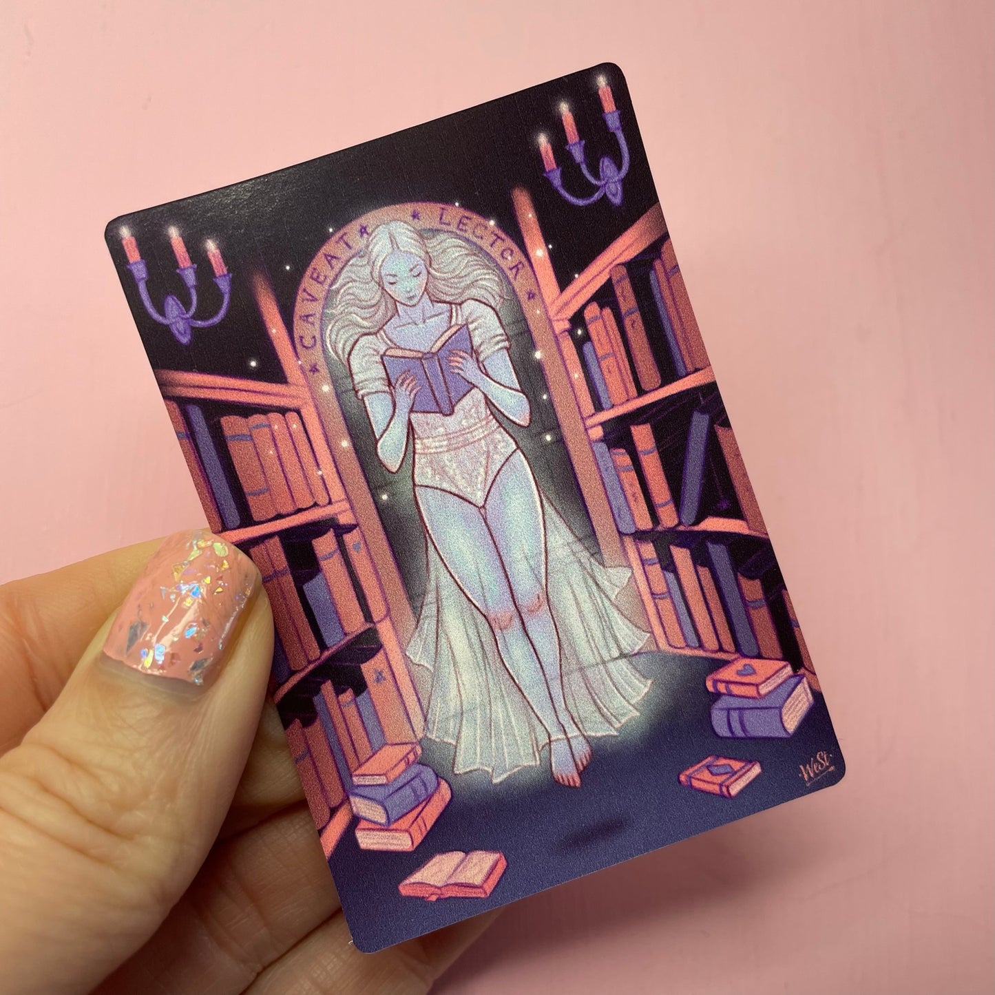 Haunted Library Ghost Spooky Vinyl Sticker