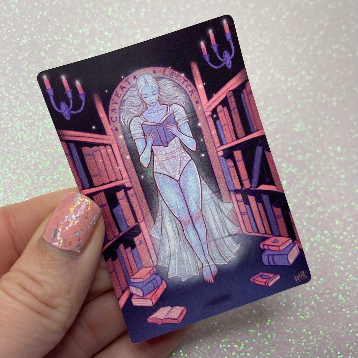 Haunted Library Ghost Spooky Vinyl Sticker