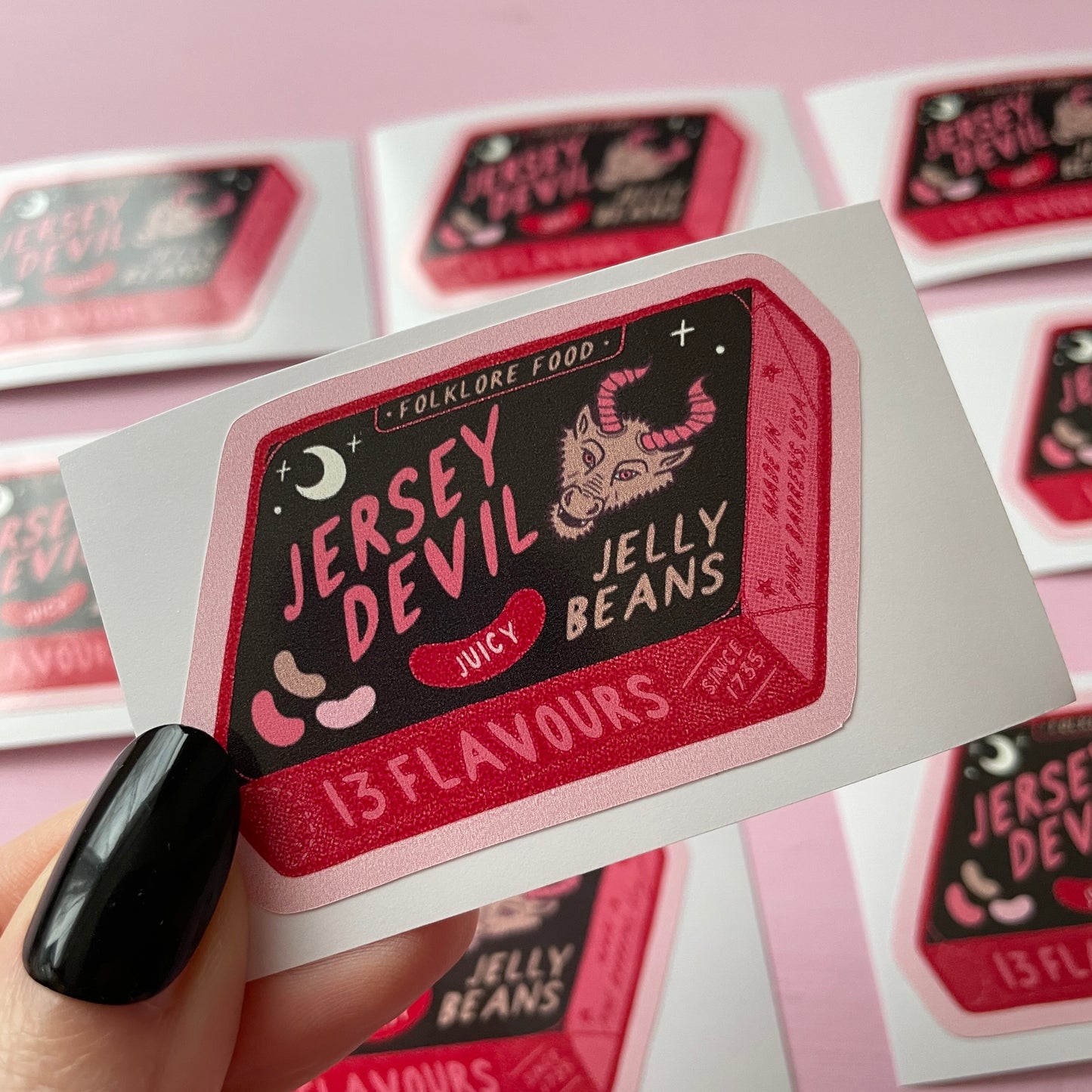 Jersey Devil Jelly Beans Cryptid Vinyl Sticker