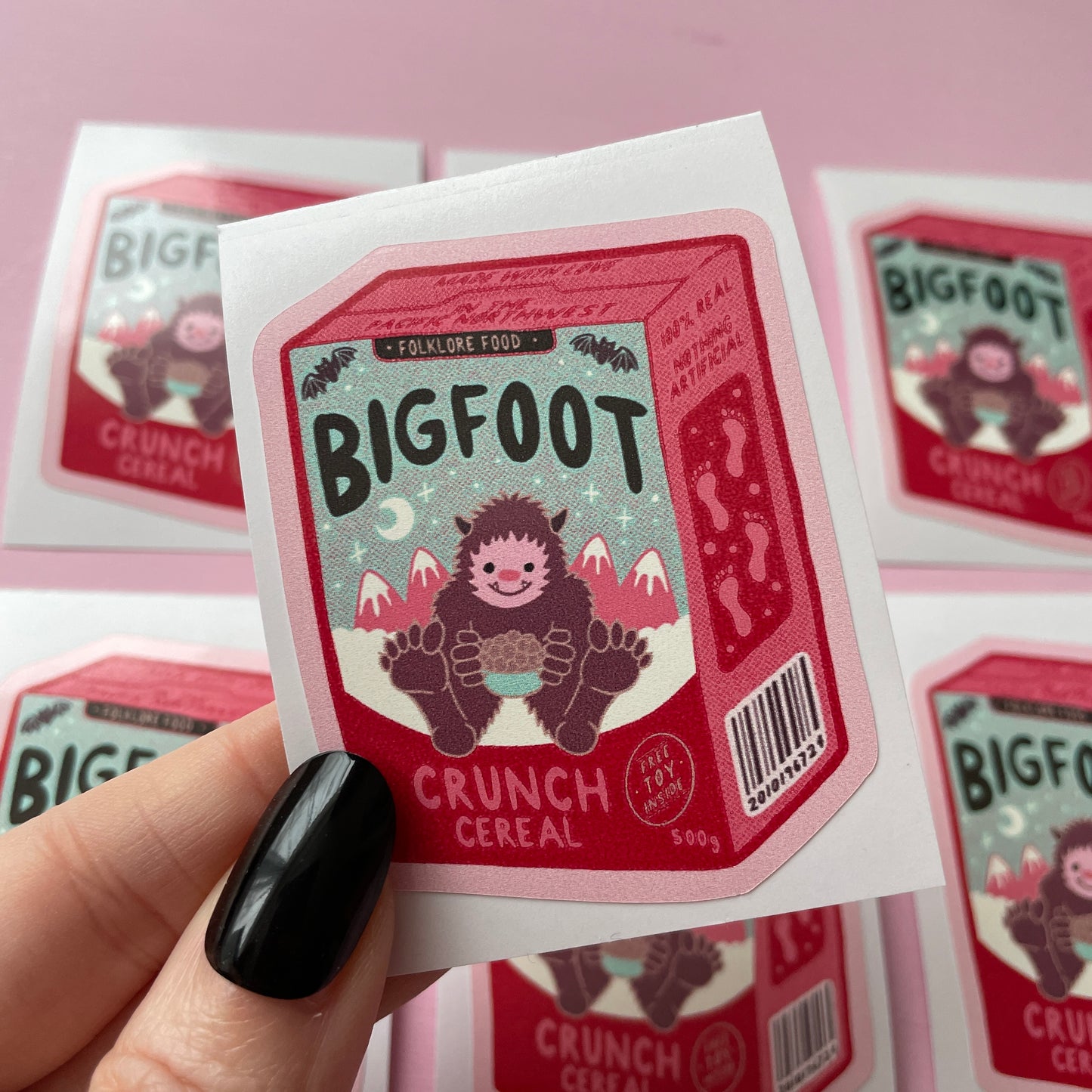 Bigfoot Cereal Cryptid Vinyl Sticker