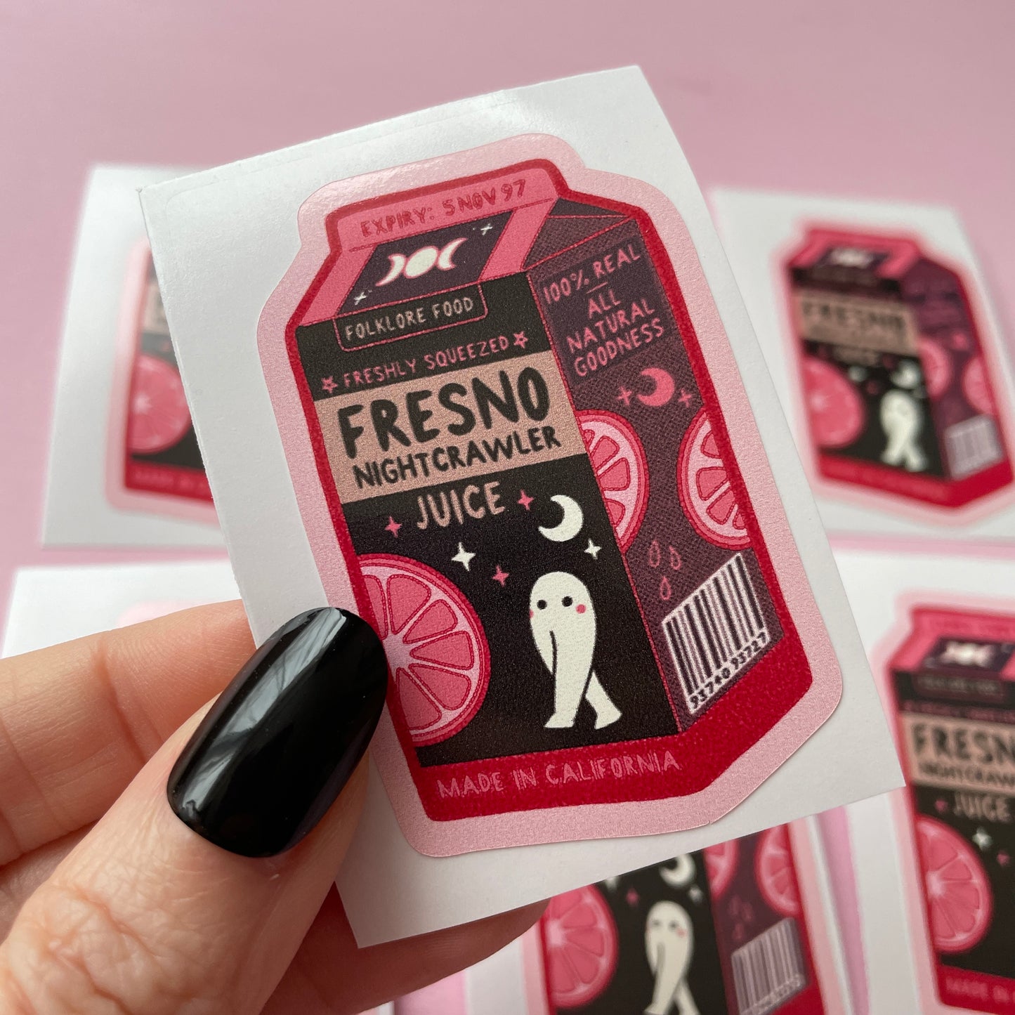 Fresno Nightcrawler Juice Cryptid Vinyl Sticker