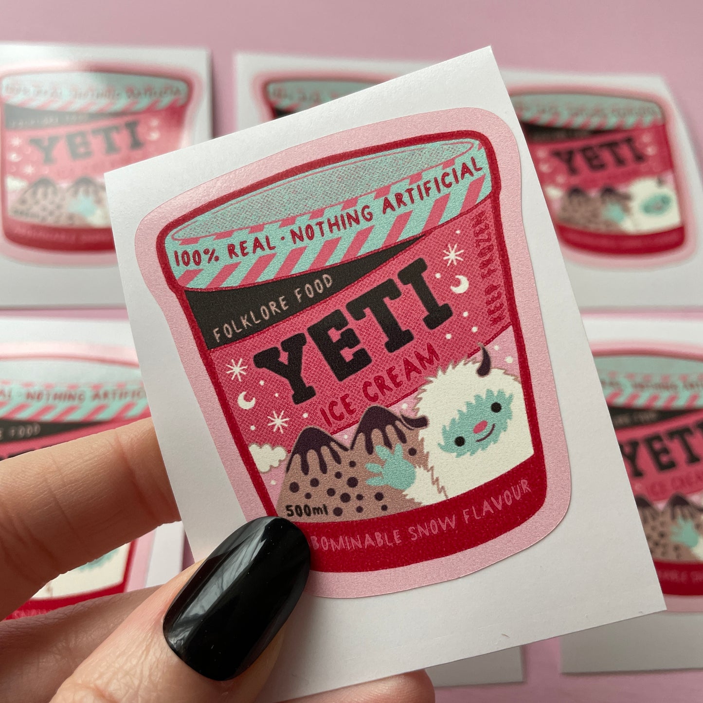 Yeti Ice Cream Cryptid Vinyl Sticker