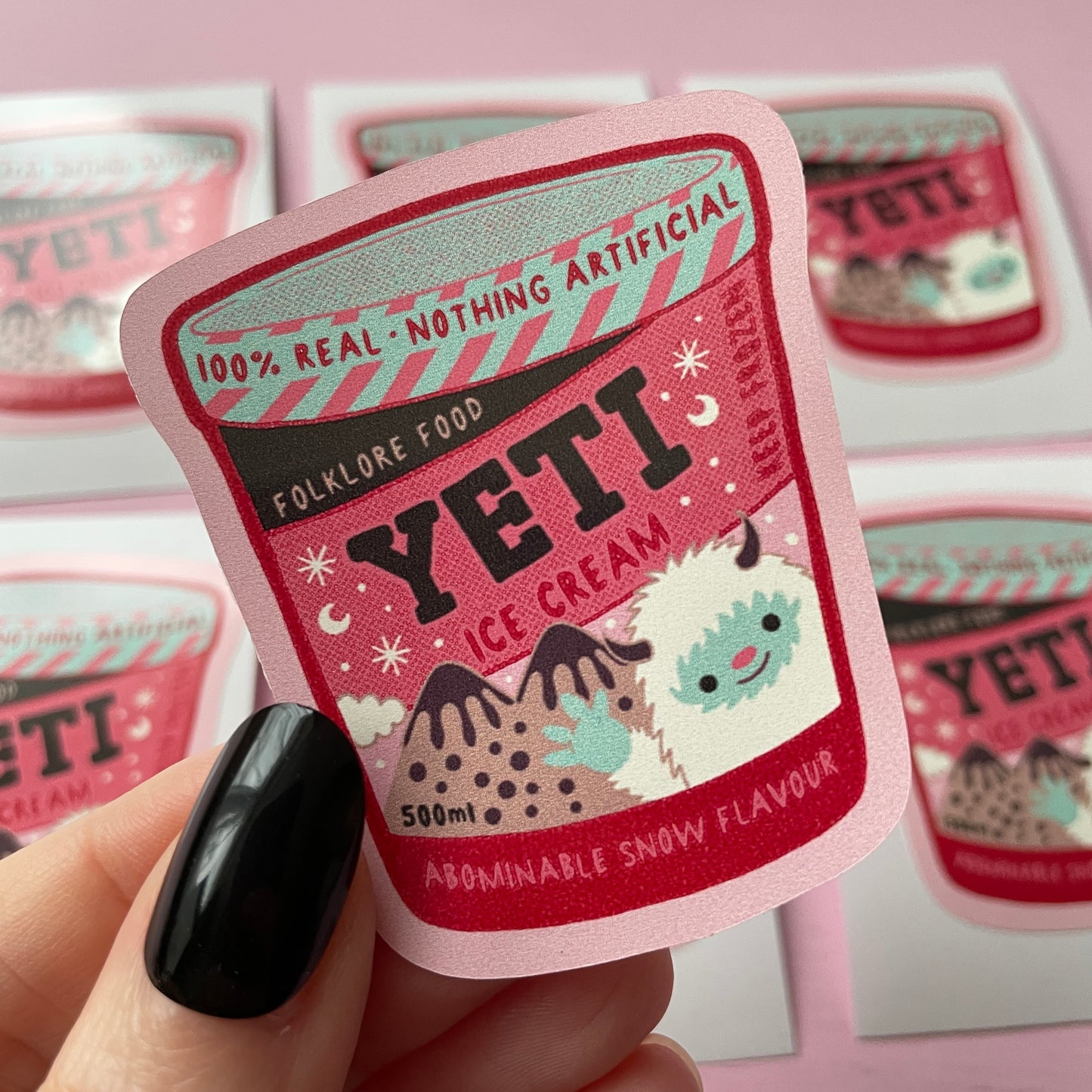 Yeti Ice Cream Cryptid Vinyl Sticker