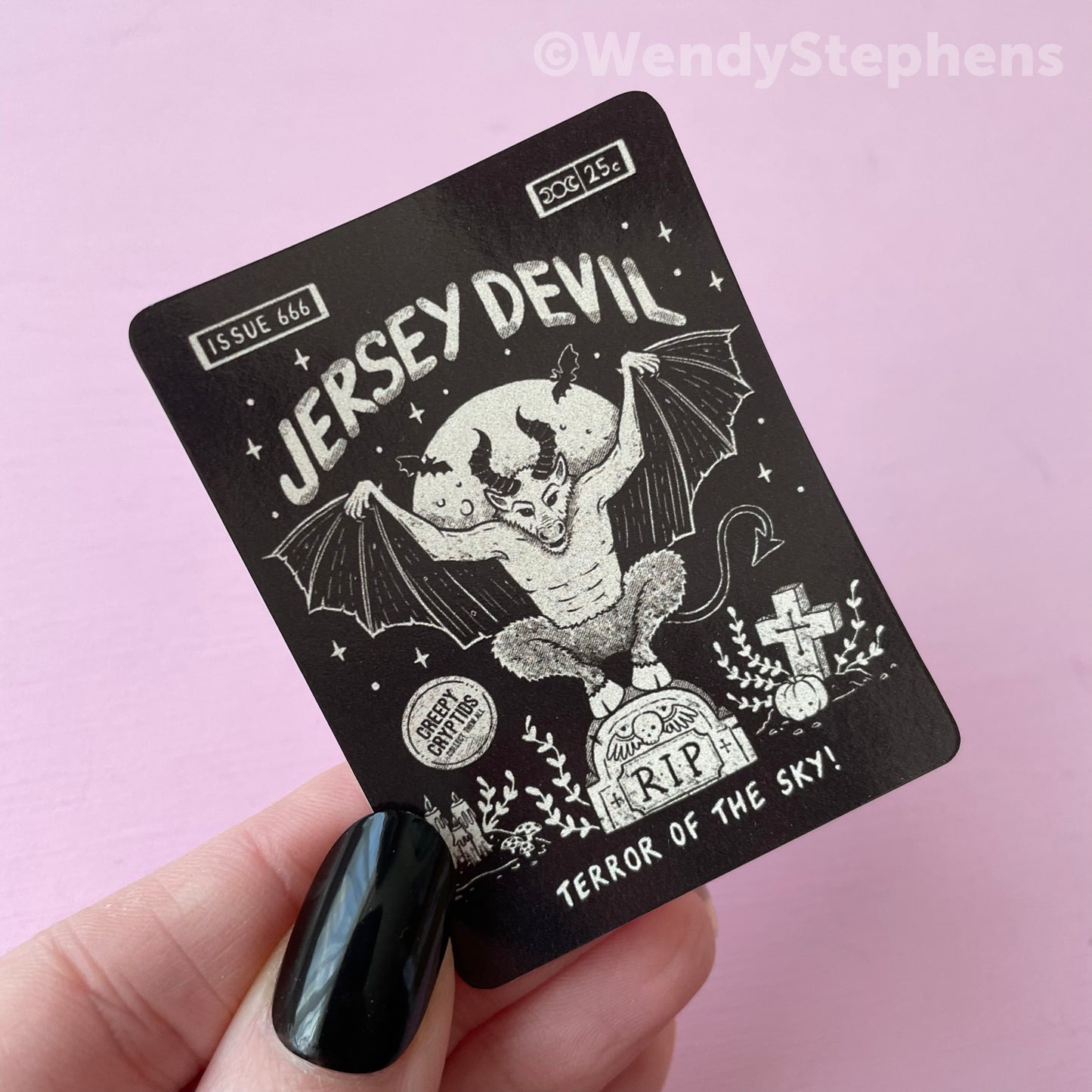 Cryptid Sticker Set: Mothman, Chupacabra, Jersey Devil