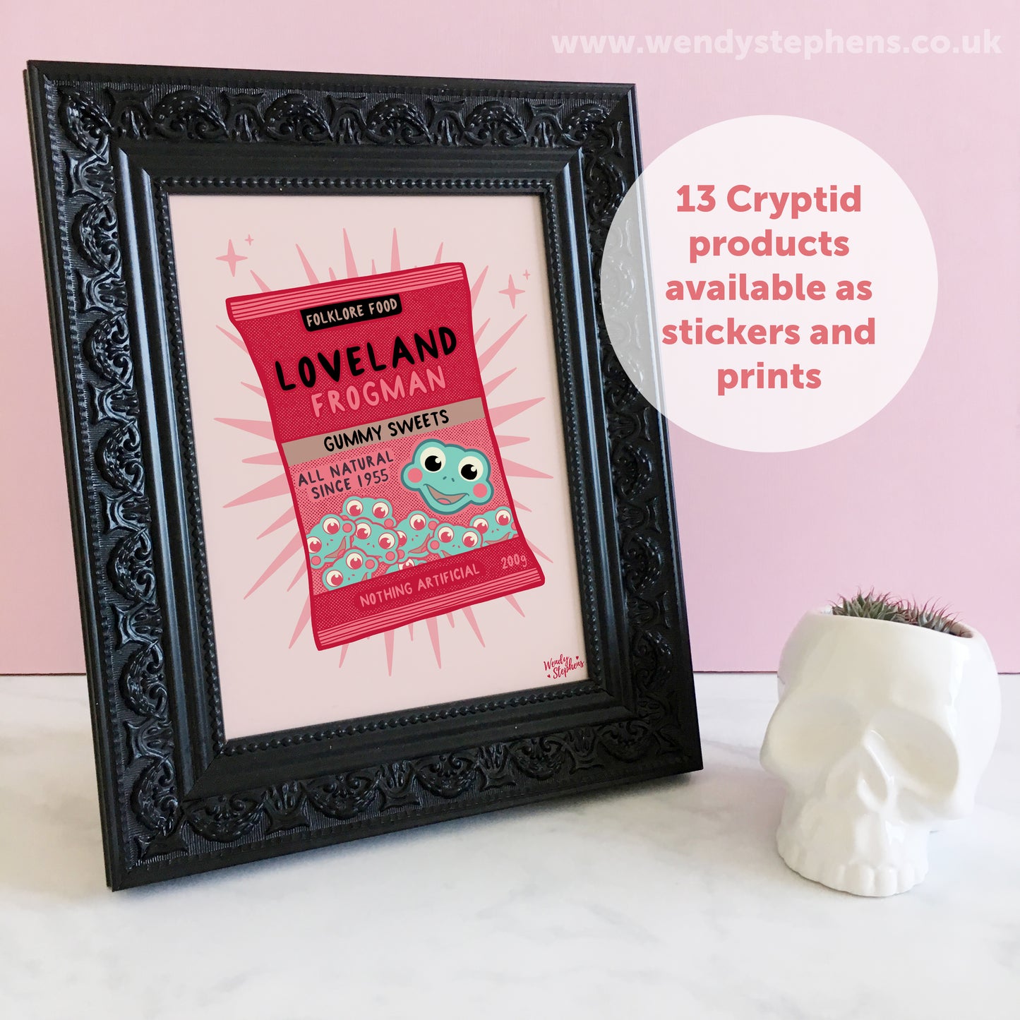 Loveland Frogman Sweets Cryptid Art Print