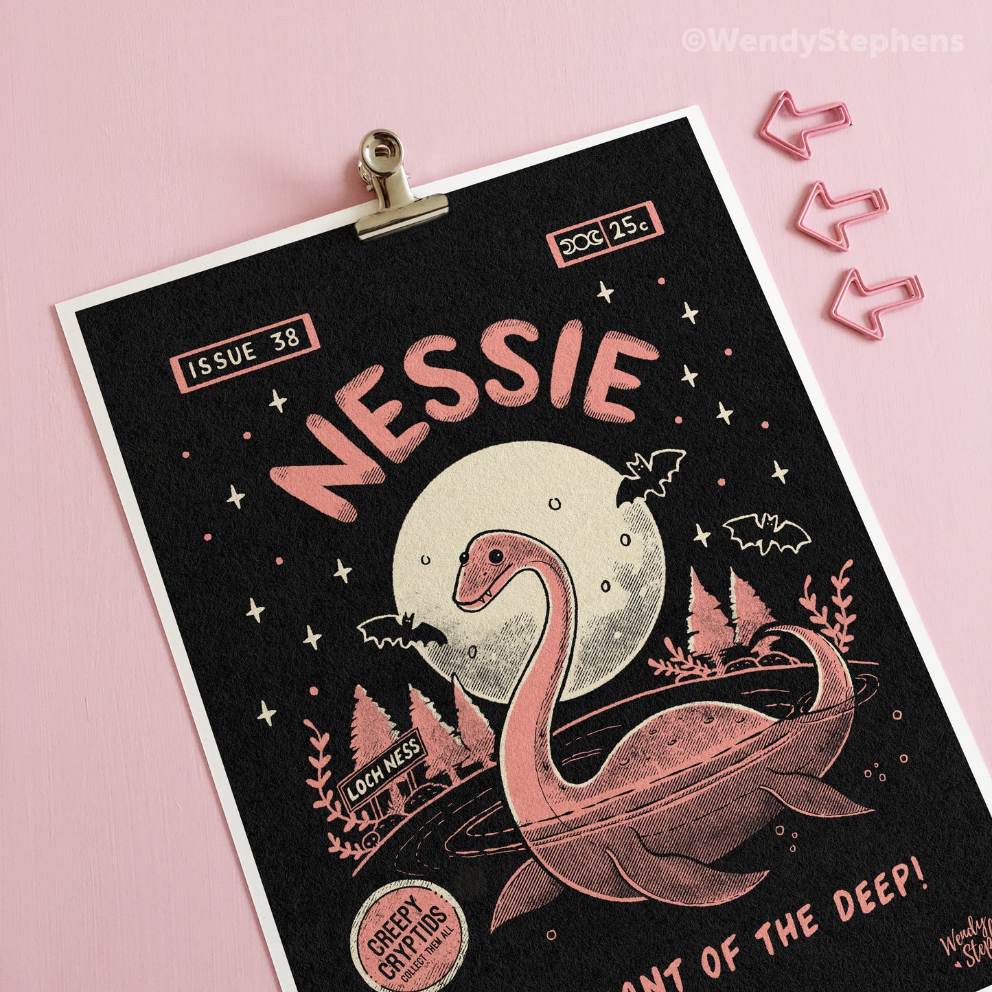 Nessie Loch Ness Cryptid Art Print