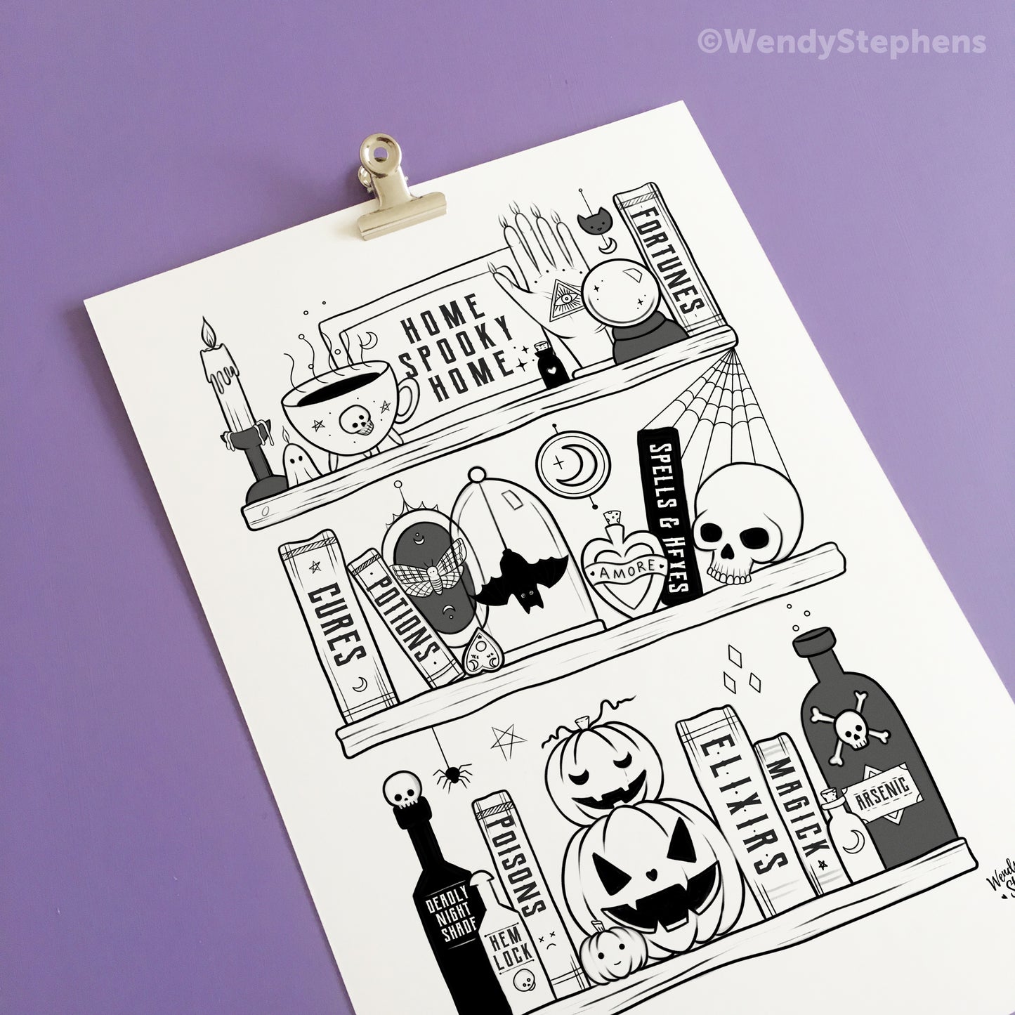 Potions & Poisons Shelf Art Print