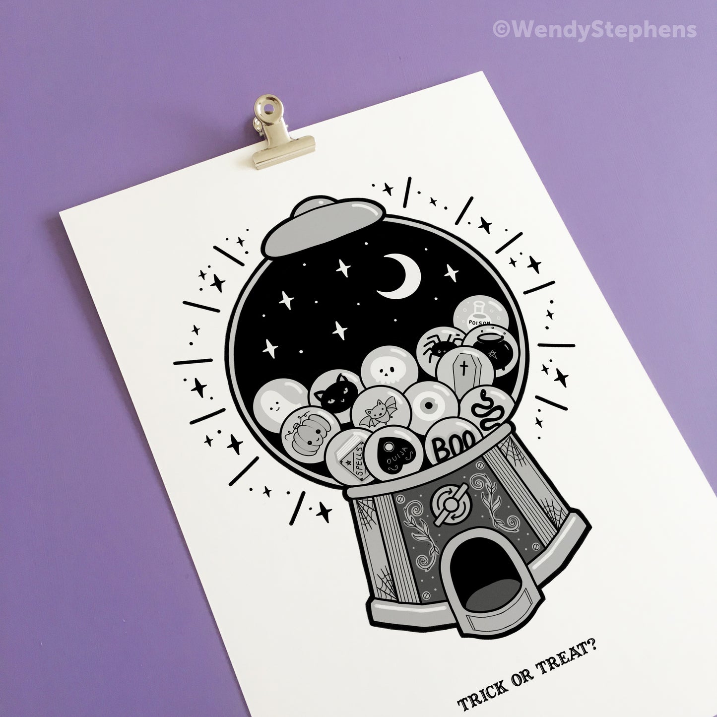 Gumball Machine Spooky Art Print
