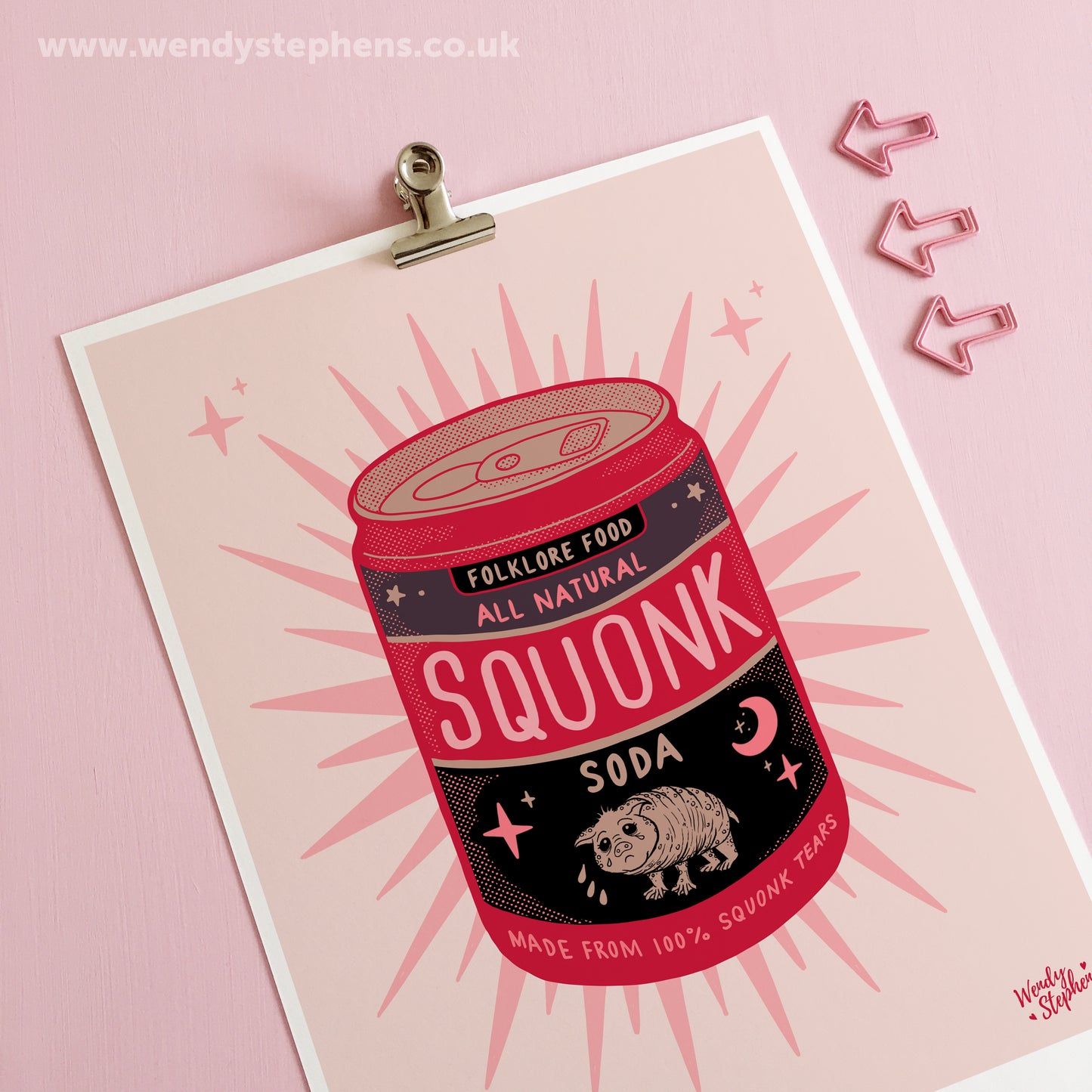 Squonk Soda Cryptid Art Print