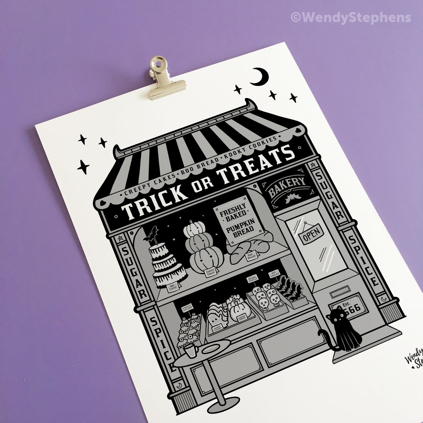 Trick or Treat Spooky Bakery Art Print