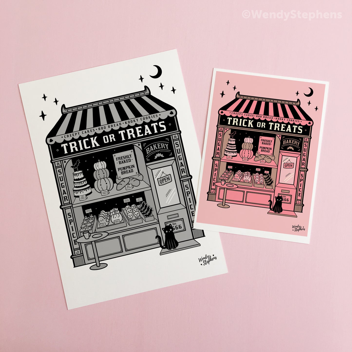 Trick or Treat Spooky Bakery Art Print