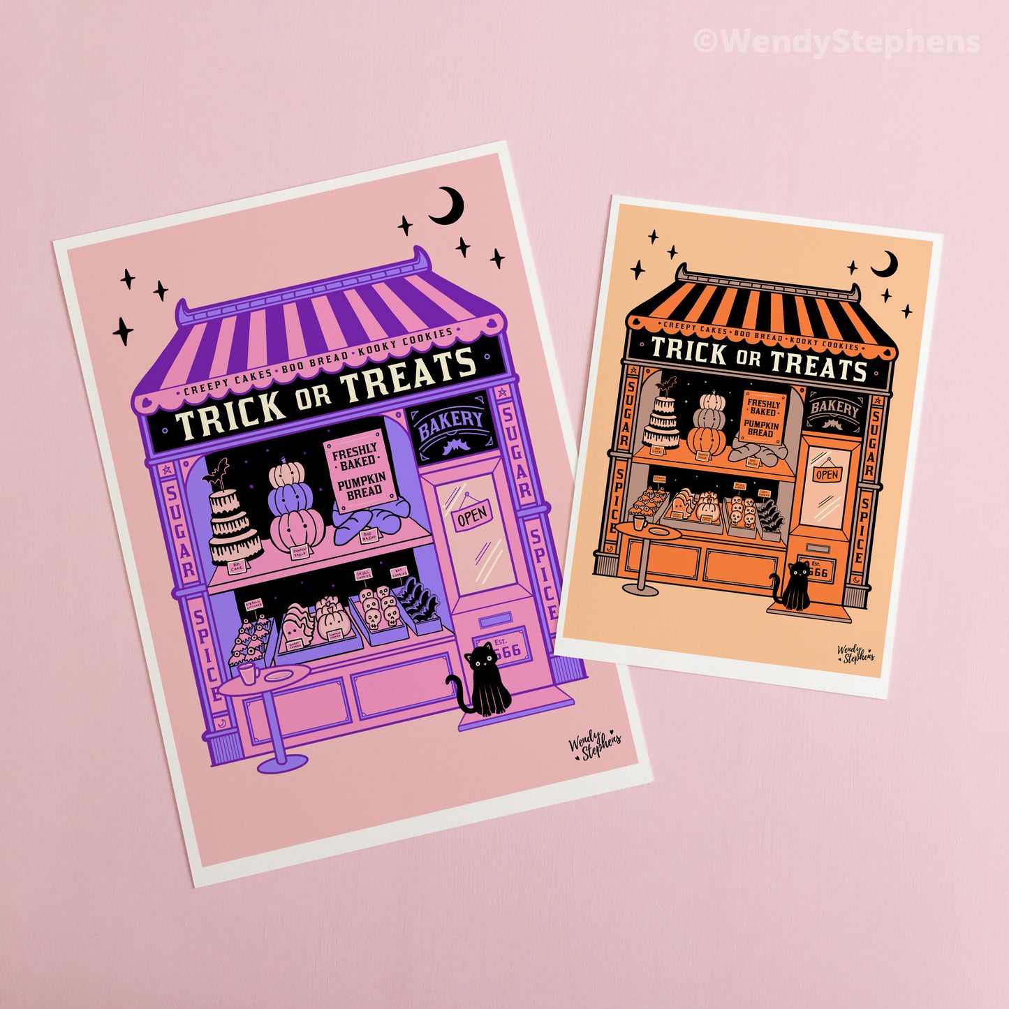 Trick or Treat Spooky Bakery Art Print