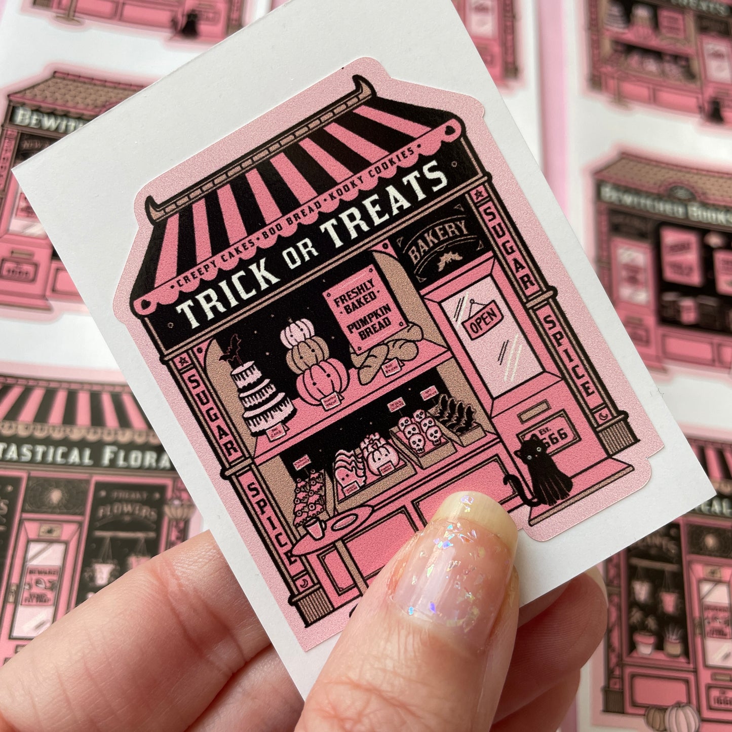 Trick or Treats Bakery Witchy Vinyl Sticker