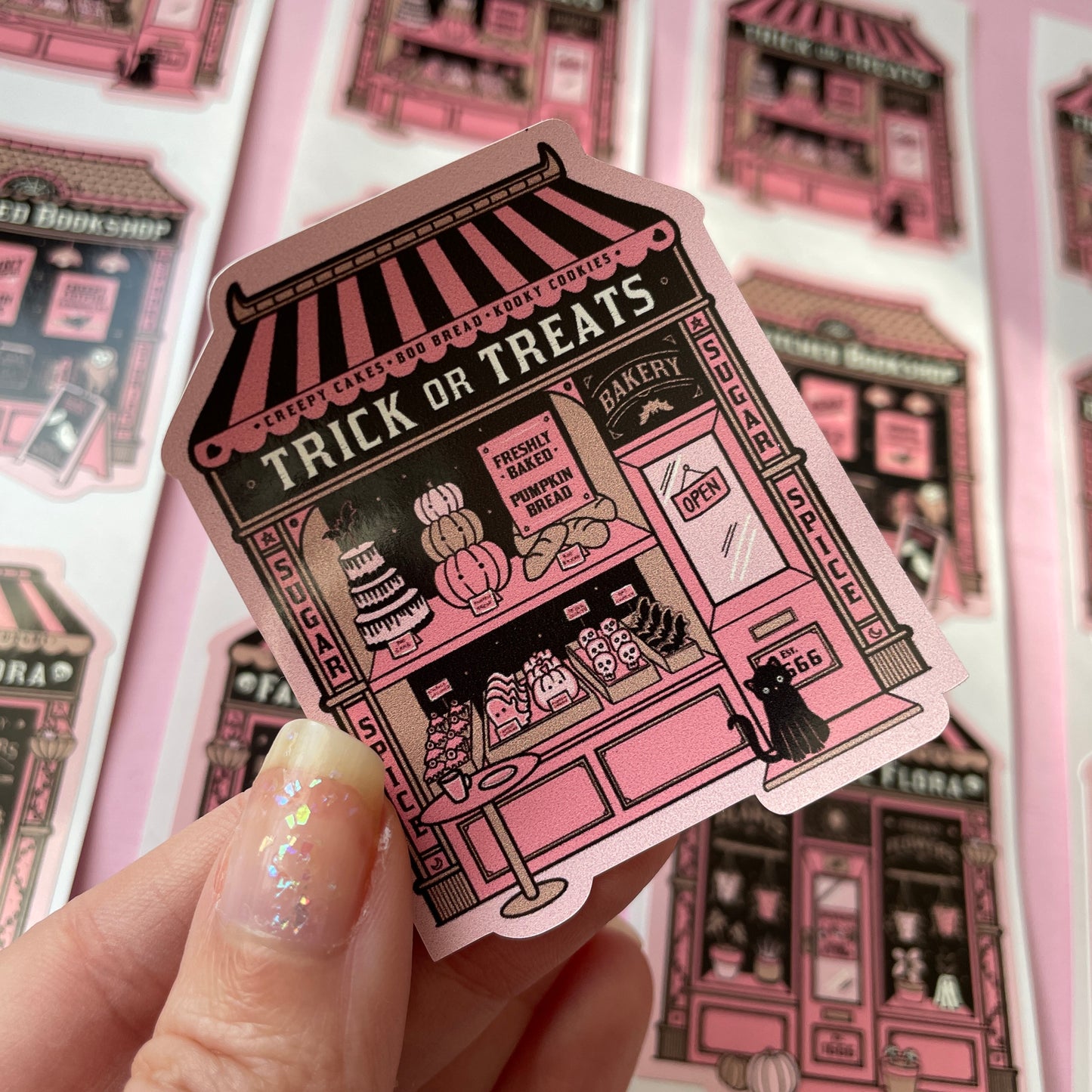 Trick or Treats Bakery Witchy Vinyl Sticker