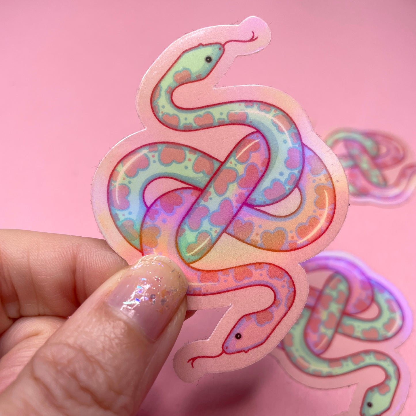 Two Headed Snake Spooky Vinyl Sticker