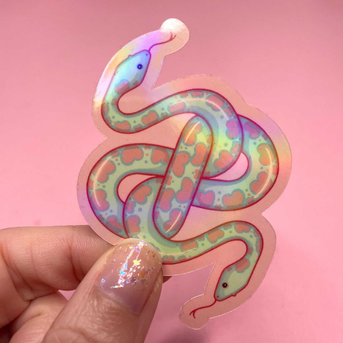 Two Headed Snake Spooky Vinyl Sticker