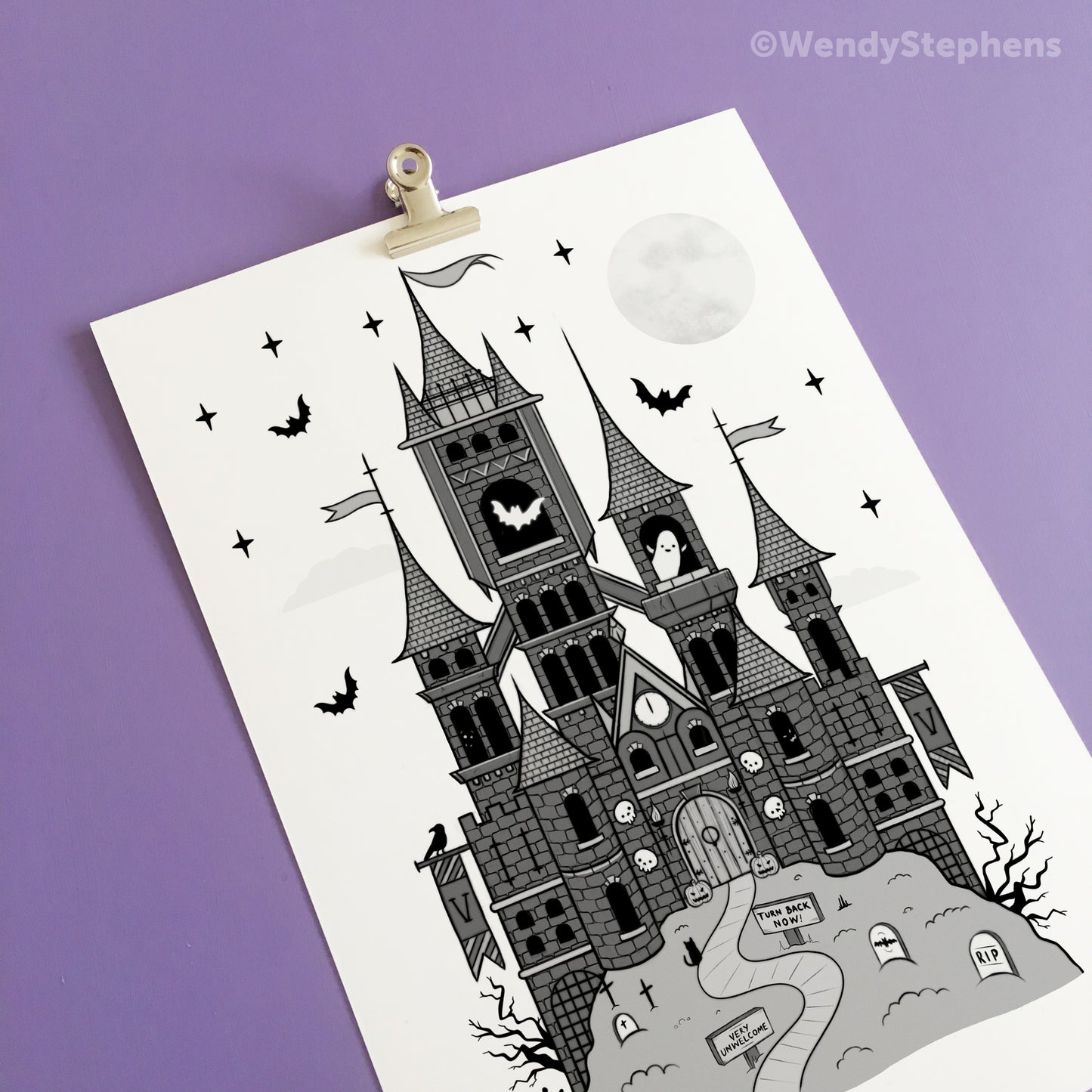 Vampire Castle Art Print