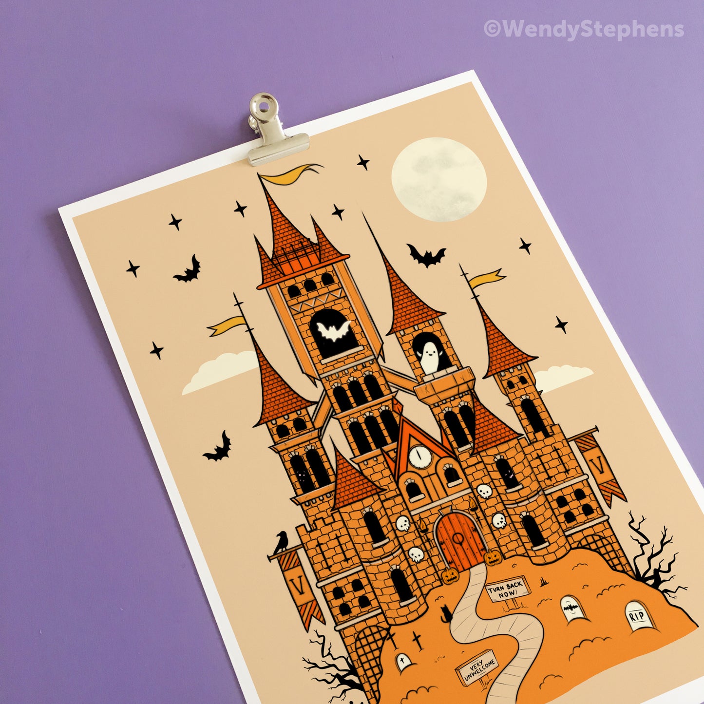 Vampire Castle Art Print