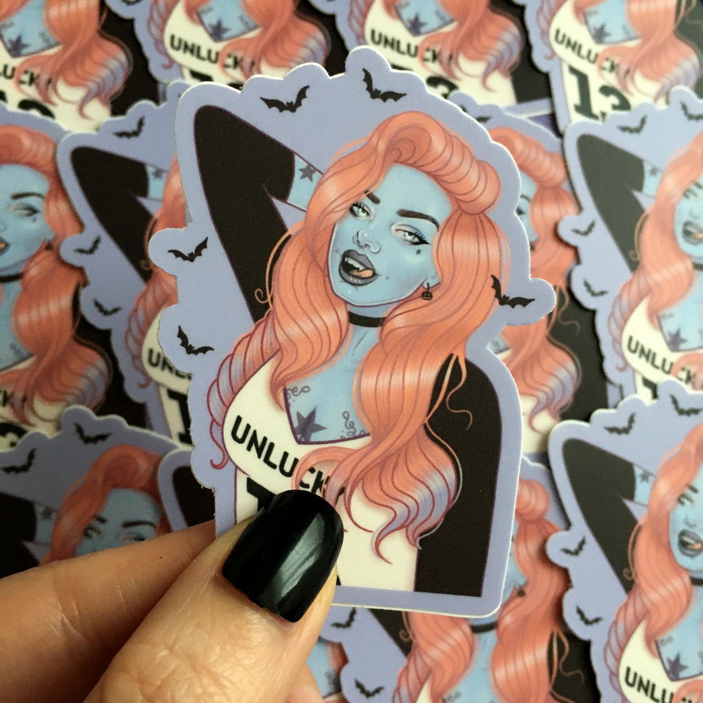 Unholy Vampire Monster Girl Gothic Vinyl Sticker