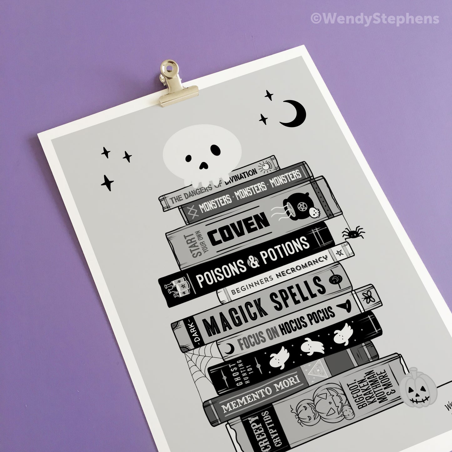 Spell Books Witch Art Print