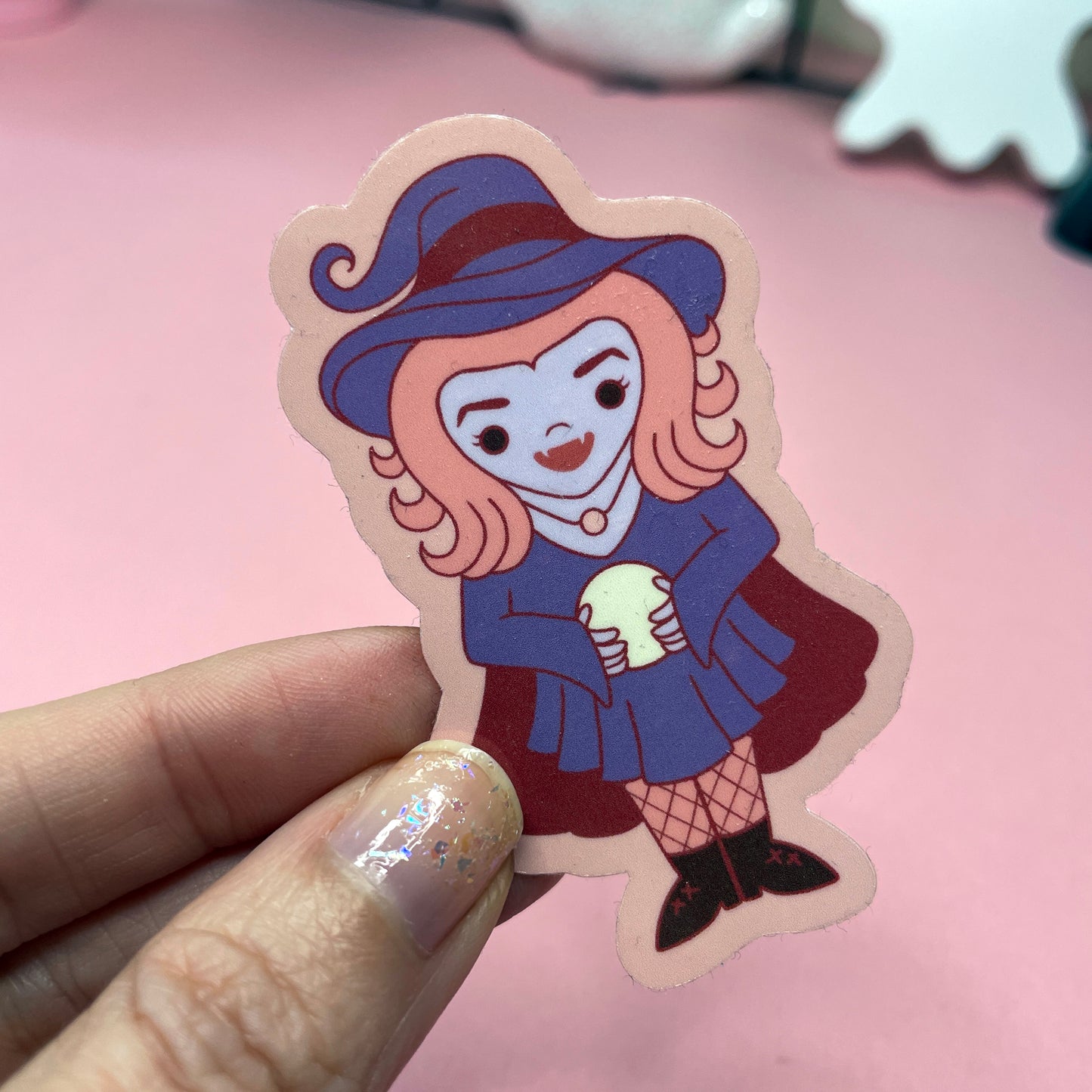 Spooky Monster Stickers: Mummy, Witch, Plague Doctor Vinyl Sticker