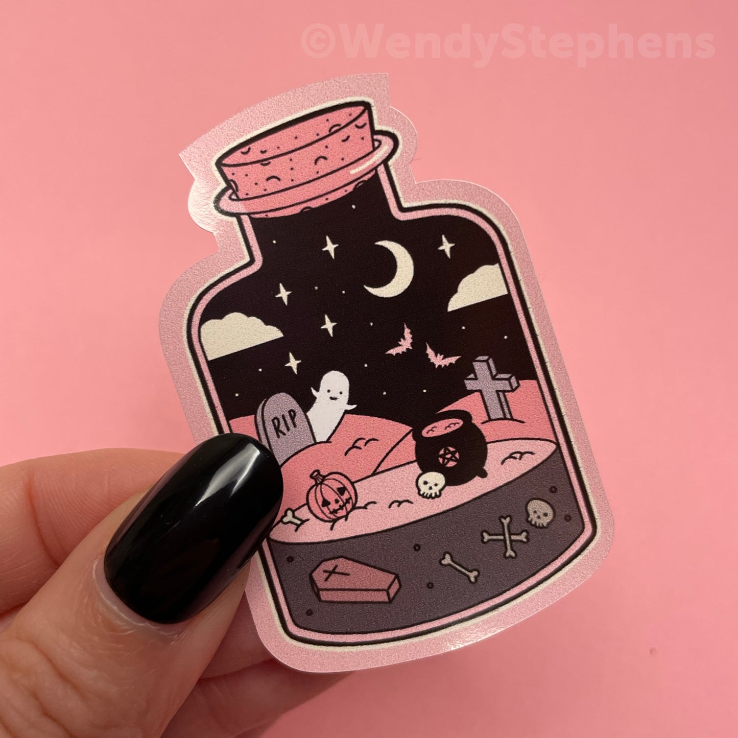 Ghost Boo Bottle Sticker Set