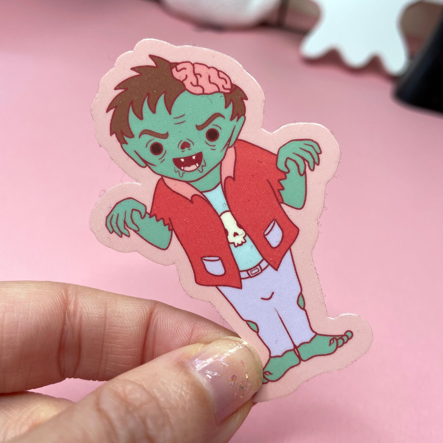 Spooky Monster Stickers: Skeleton, Zombie, Vampire Vinyl Sticker