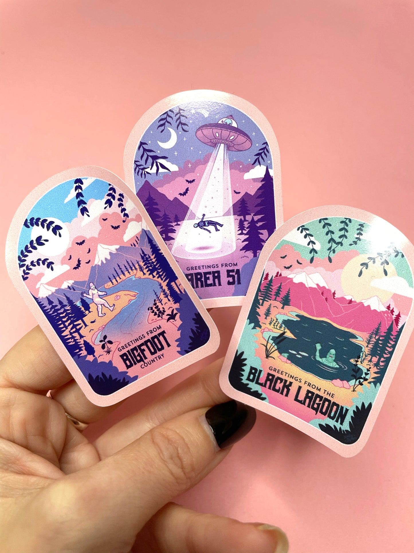 Area 51 Cryptid Travel Poster Vinyl Sticker