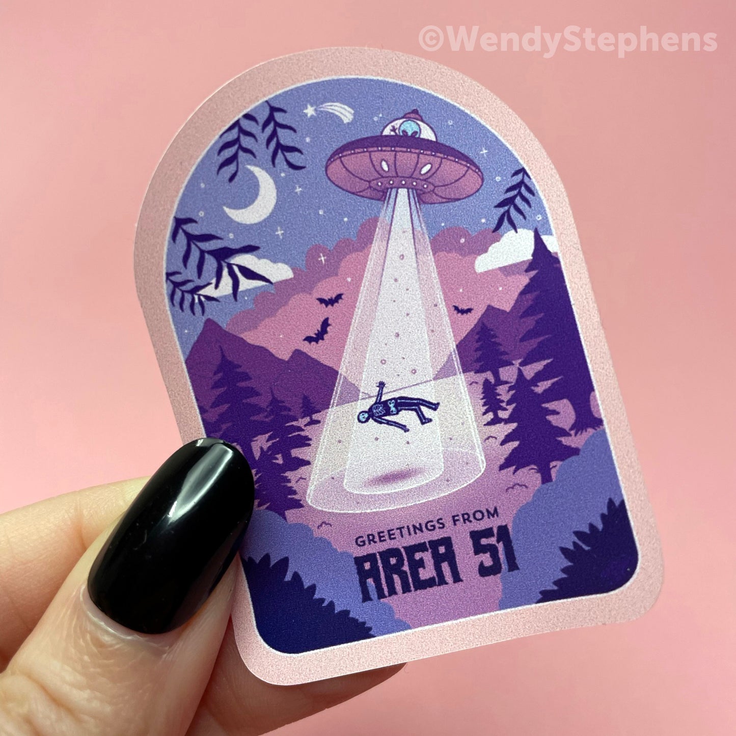 Cryptid Travel Poster Sticker Set: BigFoot, Black Lagoon, Area 51