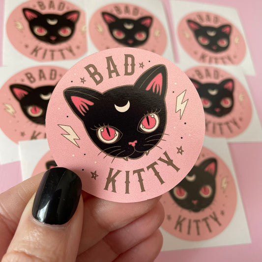 Bad Kitty Spooky Vinyl Sticker