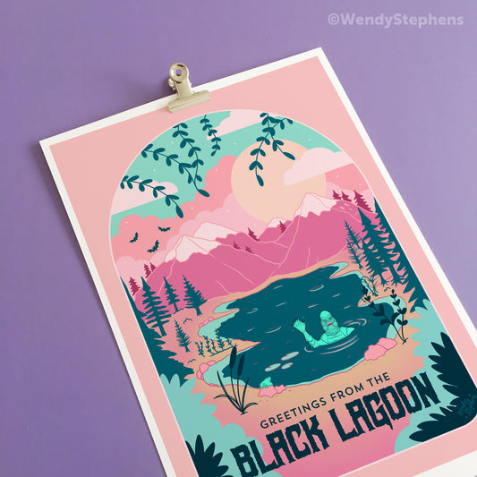 BlackLagoonCryptidTravelPosterArtPrint