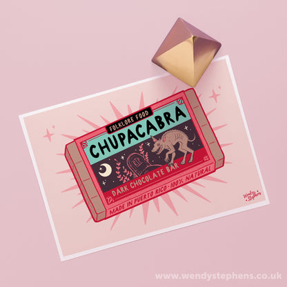 Chupacabra Chocolate Cryptid Art Print