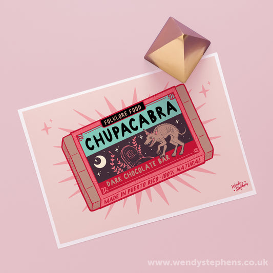 Chupacabra Chocolate Cryptid Art Print