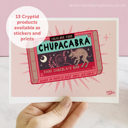 Chupacabra Chocolate Cryptid Art Print