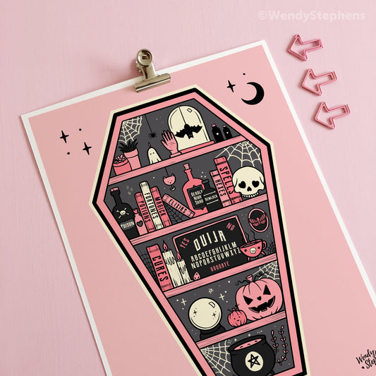 Coffin Shelf Art Print