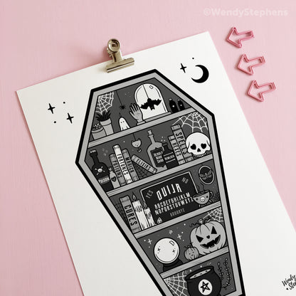 Coffin Shelf Art Print
