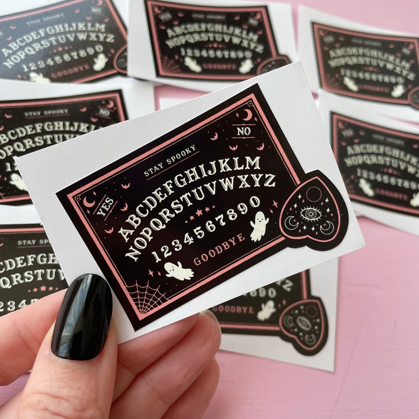 Cute Ouija Board & Planchette Spooky Vinyl Sticker
